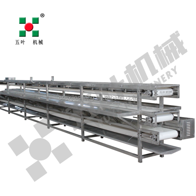 Stainless steel storage type lifting, vibrating conveyor, rubber belt conveyor processing line