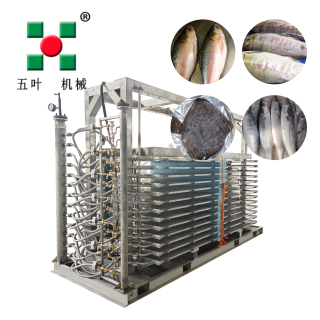 2T Plate Freezer For Golden Threadfin Bream Fish Freezing Machine