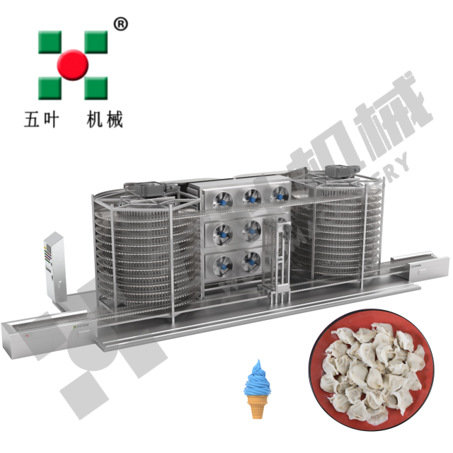Spiral Blast Freezer Automatic Commercial Industrial Frozen Food Equipment Spiral Freezer Double Iqf for Seafood Processing