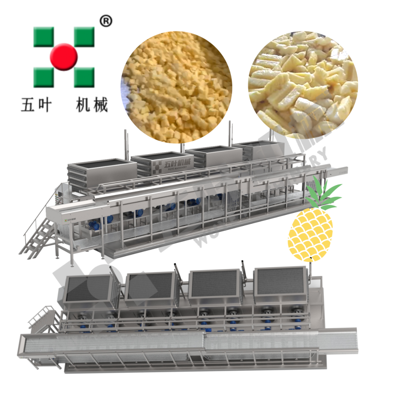 Commercial IQF Freezer Machine For Pineapple Chunks