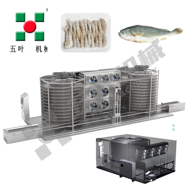 Industrial Spiral Freezing Machine for Shrimp