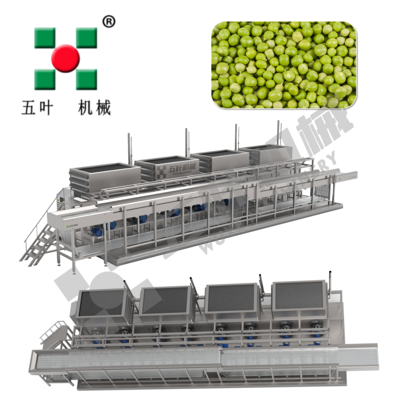 SUS304 IQF Freezing Equipment For Green Peas